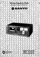 Sanyo RD-5150 - Owners Manual 